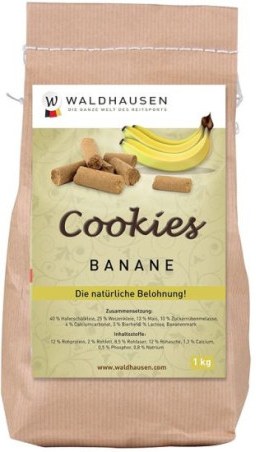 Un trattamento per i cavalli WALDHAUSEN Bananas Cookies 1kg