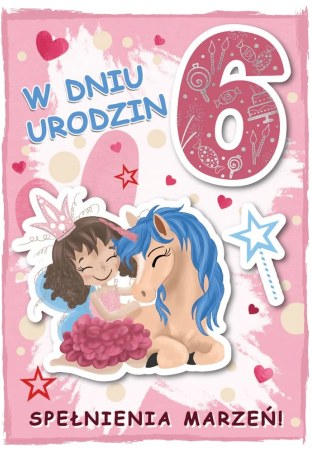Biglietto di compleanno con busta ARMIN STYLE Urodziny 6