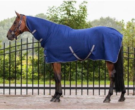 Coperta in pile QHP FleeceBasic con collo
