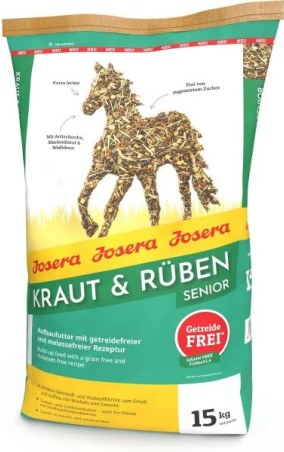 Alimentazione dei cavalli più vecchi JOSERA Kraut&Ruben Senior 15kg