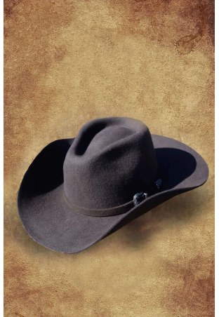 Cappello a fibbia WILDBILL feltro marrone scuro