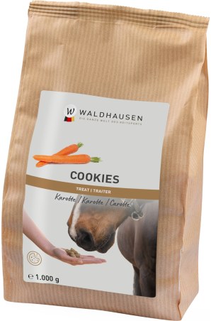 Un trattamento per i cavalli WALDHAUSEN Cookies carota 1kg