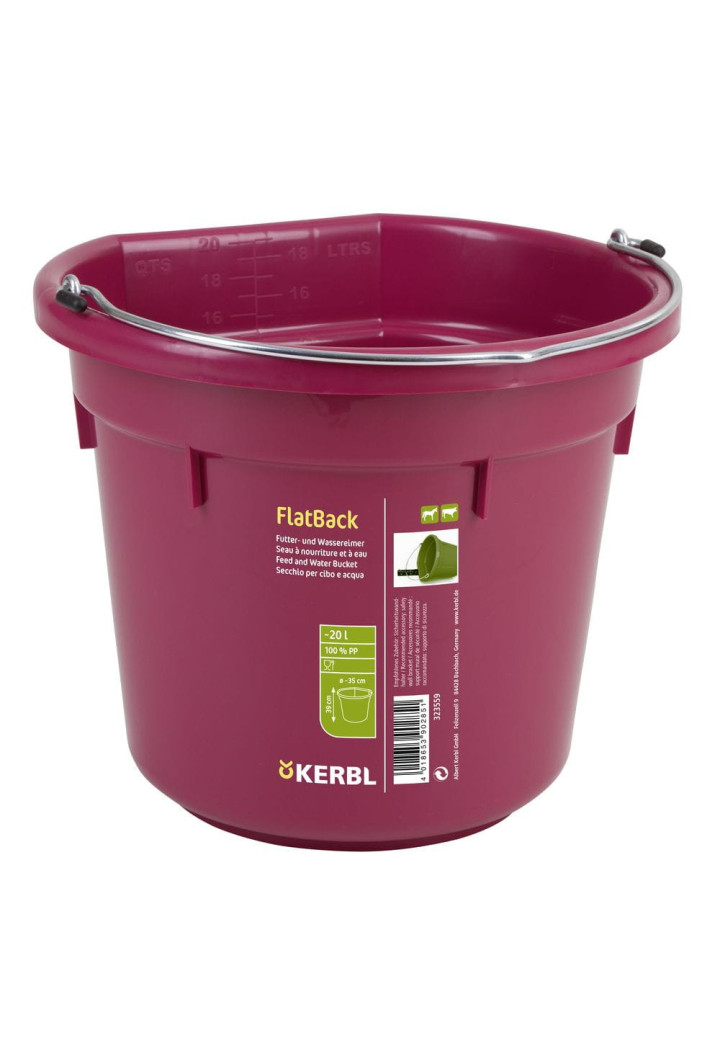 KERBL Secchio di plastica FlatBack 20l