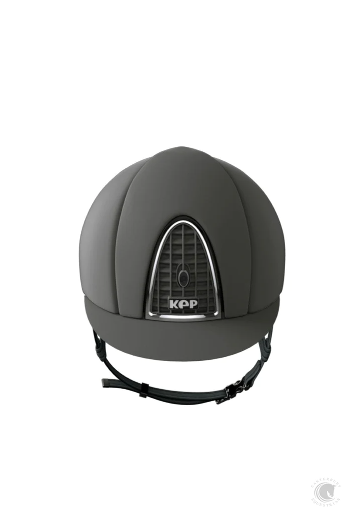 Casco da equitazione KEP CromoTextile grigio cromato telaio