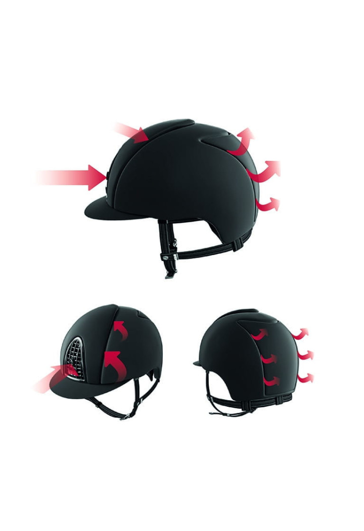 Casco da equitazione KEP CromoTextile grigio cromato telaio