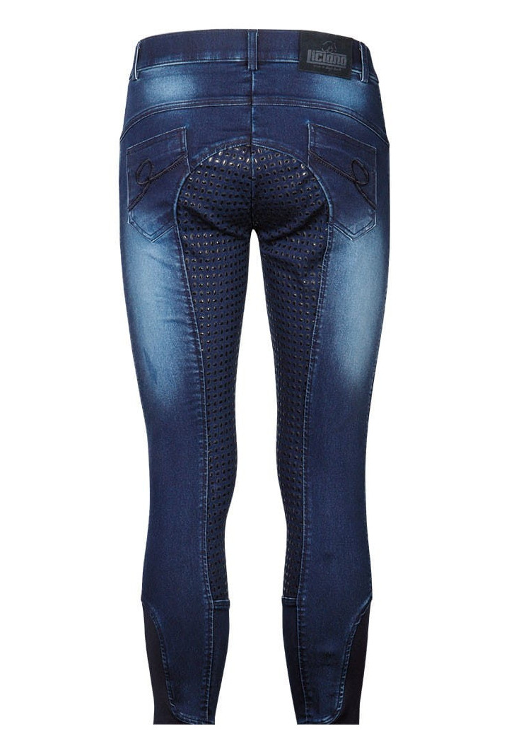 Pantaloni da equitazione HH Liciano Denim FullGrip maschio