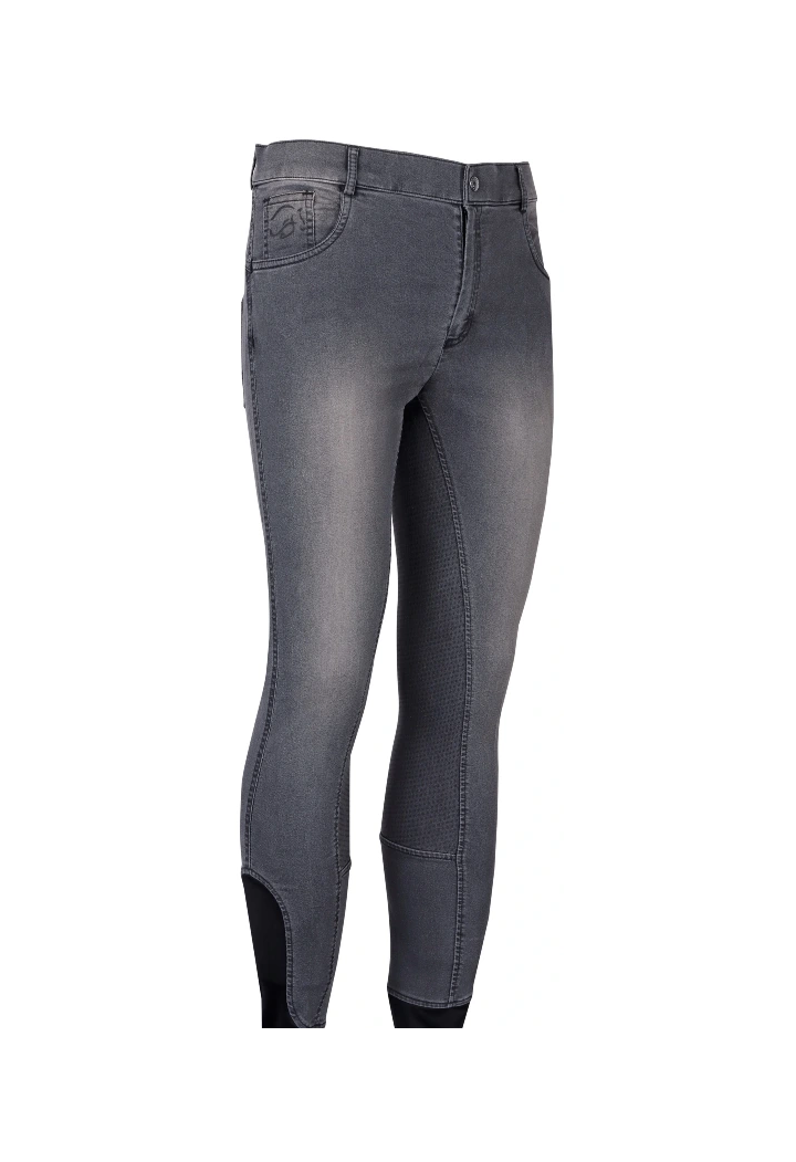 Pantaloni da equitazione HH Liciano Denim FullGrip maschio