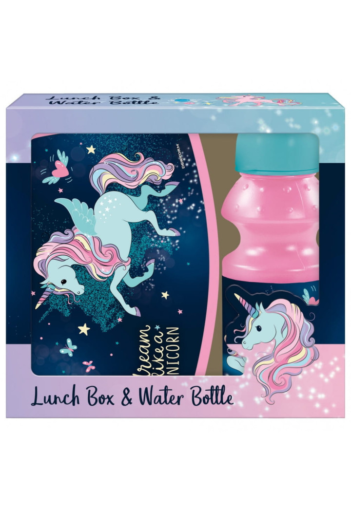 Set colazione DERFORM Unicorn pudding+borraccia