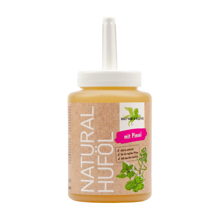 Olio per zoccoli B&E NaturalHufol con pennello 450ml