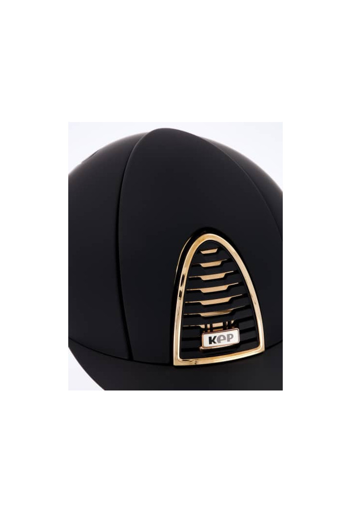 Casco da equitazione KEP CromoTextile 2.0 B Cornice in oro nero