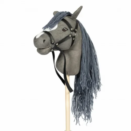 Cavallo sul bastone ASTRUP HobbyHorse con imboccatura grigio