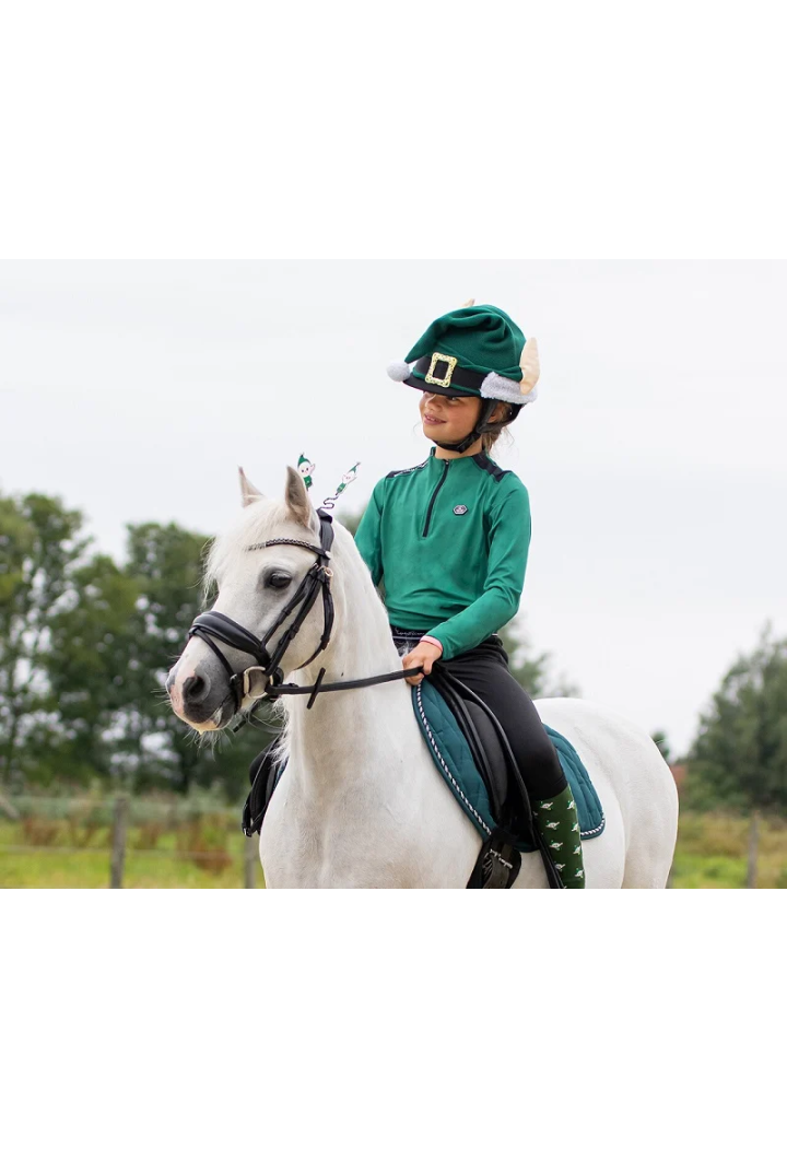 Cap su casco da equitazione QHP Christmas