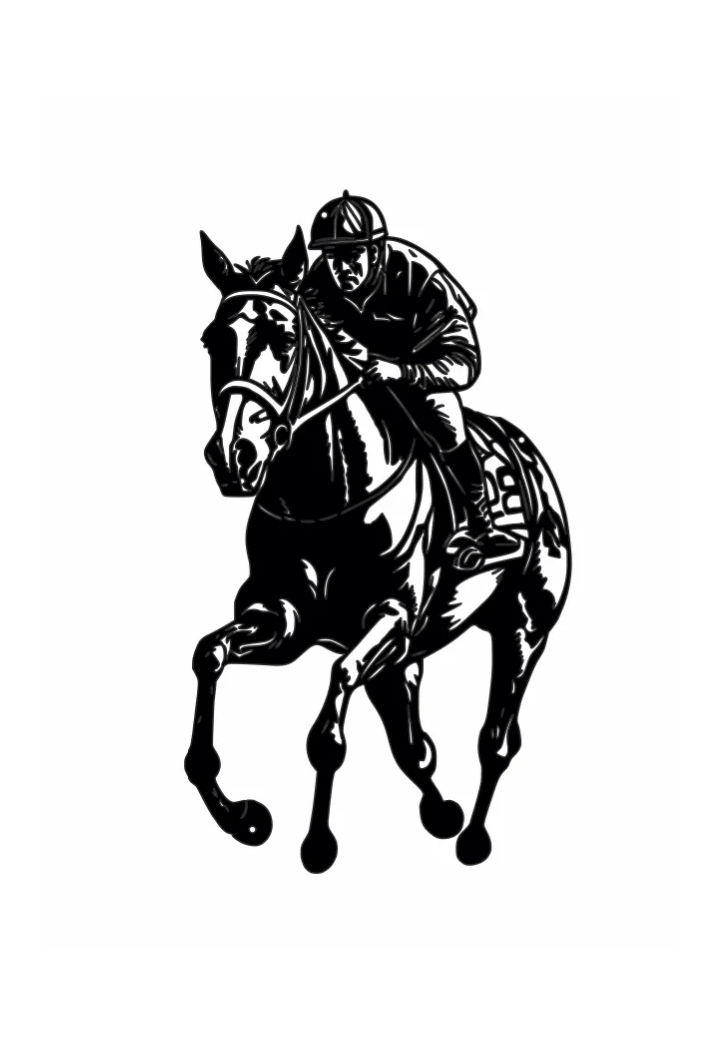 DECORMETAL Racing cavallo 30cm