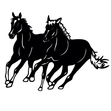 Decorazione della parete DECORMETAL Running Horses 30cm