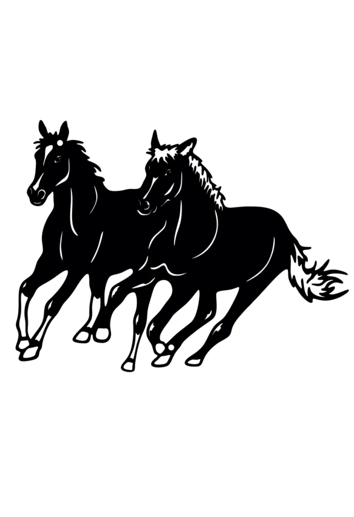 Decorazione della parete DECORMETAL Running Horses 30cm