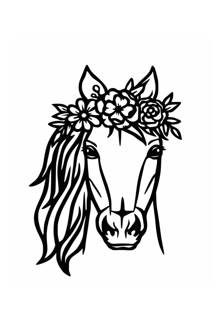 DECORMETAL Wreath sulla testa di cavallo 30cm