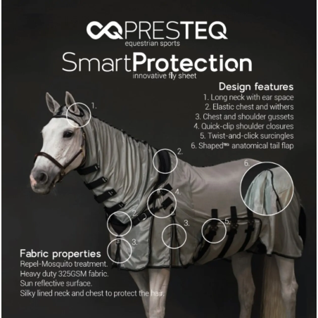 Coperta per cavalli per insetti PresTEQ SmartProtection