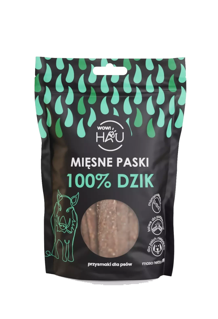 Snack per cani WOW!PETS Strisce di cinghiale 120g