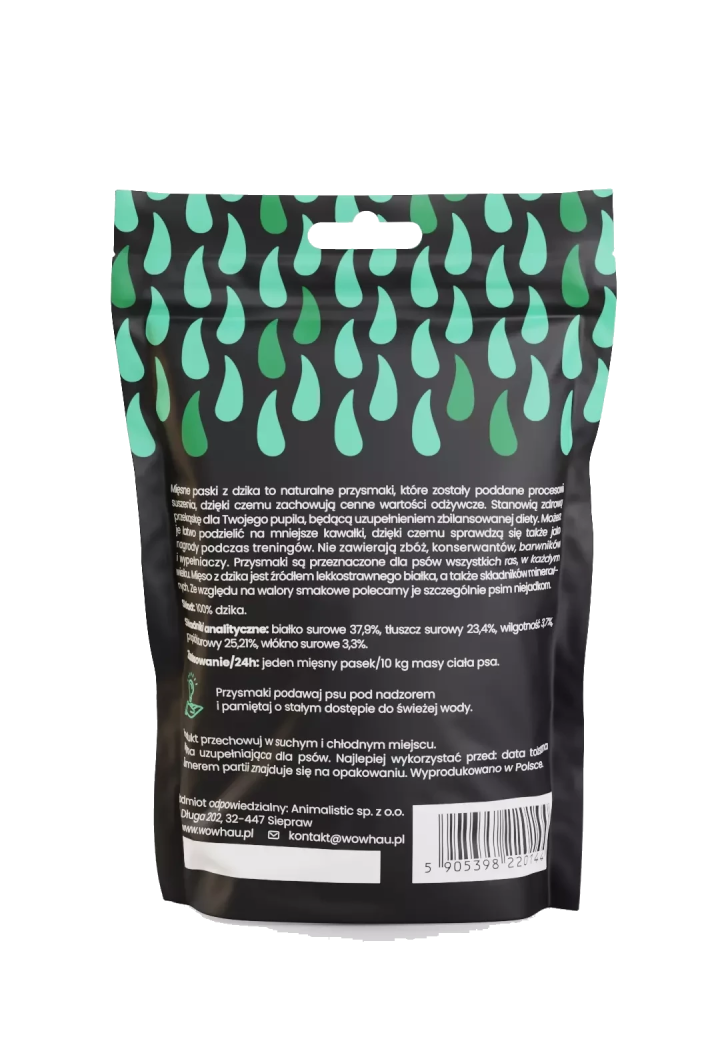 Snack per cani WOW!PETS Strisce di cinghiale 120g