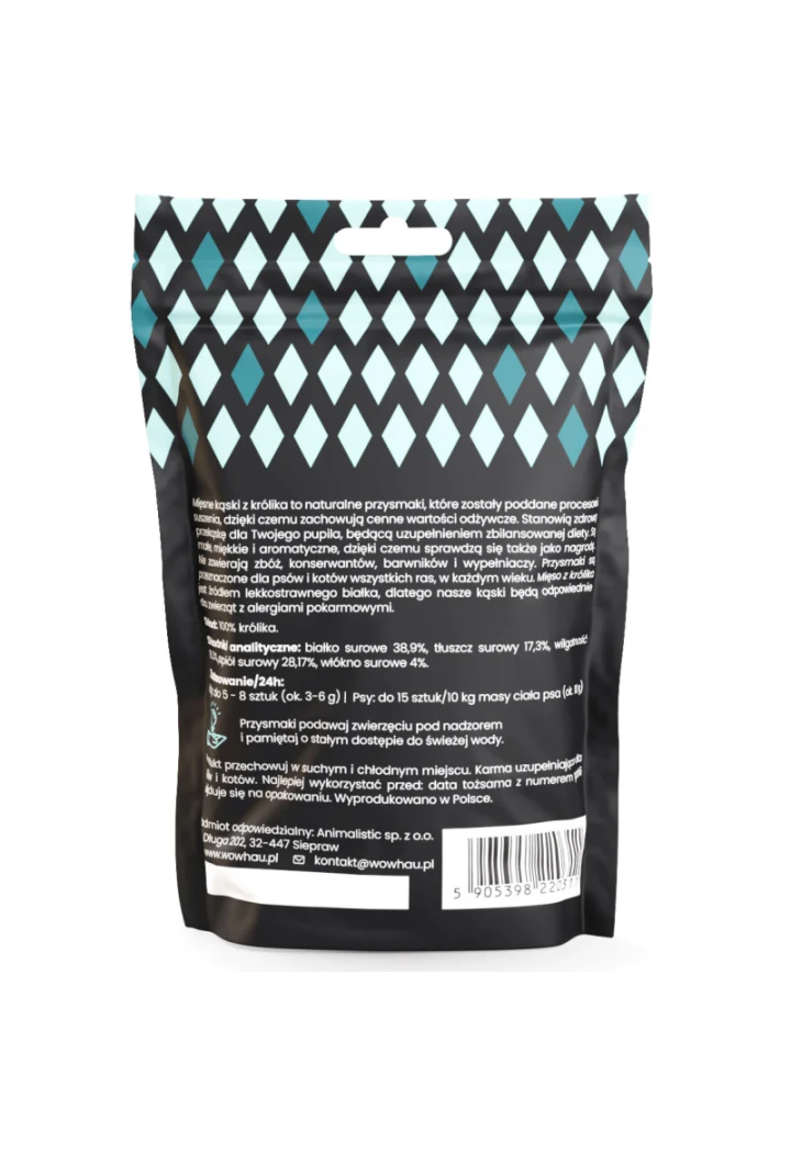 Dapps per cane WOW!PETS Narrow Rabbit 120g