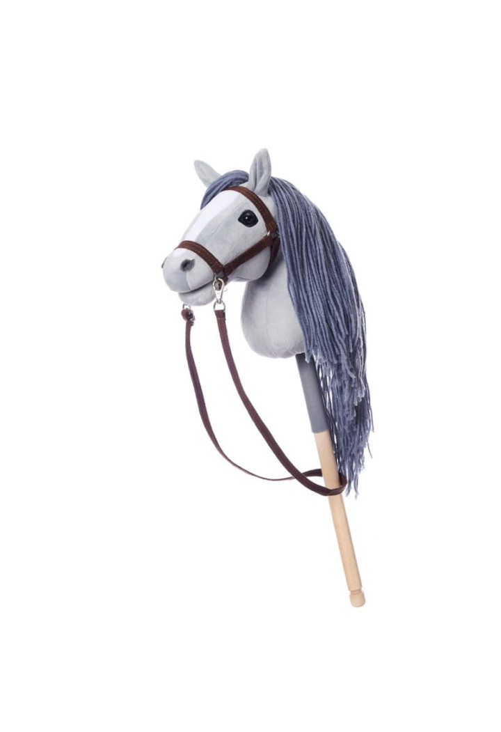 Cavallo su un bastone HoppiHorse HobbyHorse A3 grigio
