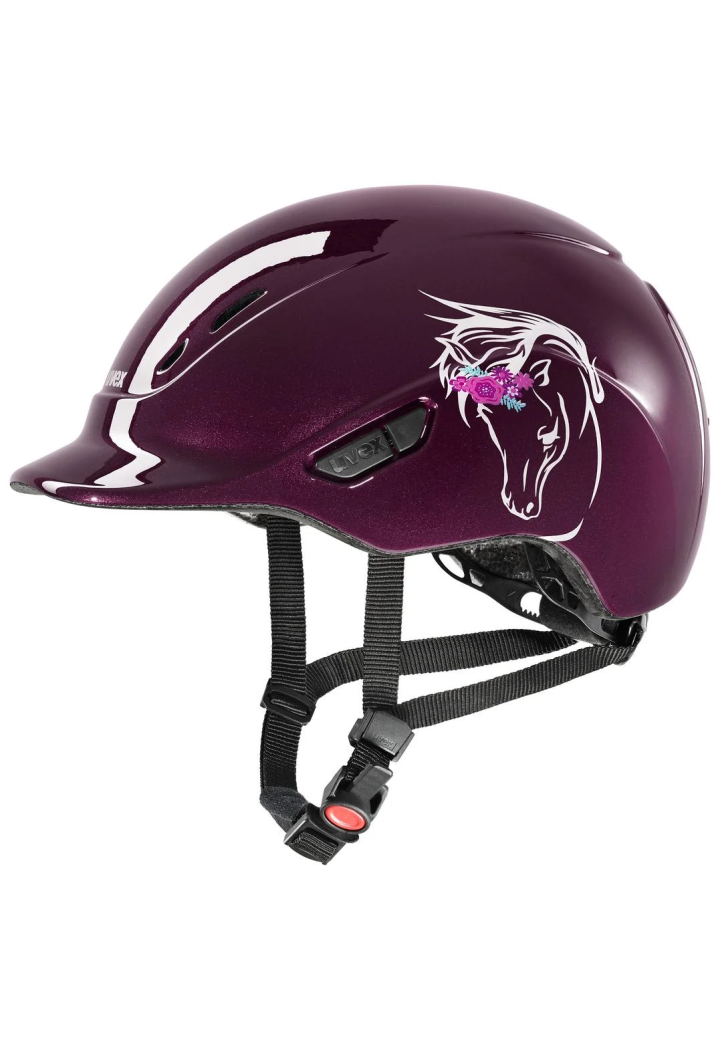 Casco da equitazione UVEX Kidoxx bordello di fiori Shiny XXXS (49-54)