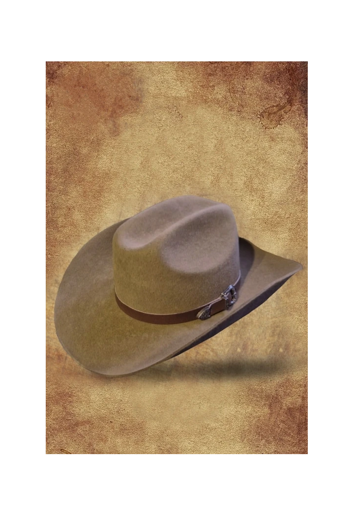 Cappello a fibbia WILDBILL feltro marrone