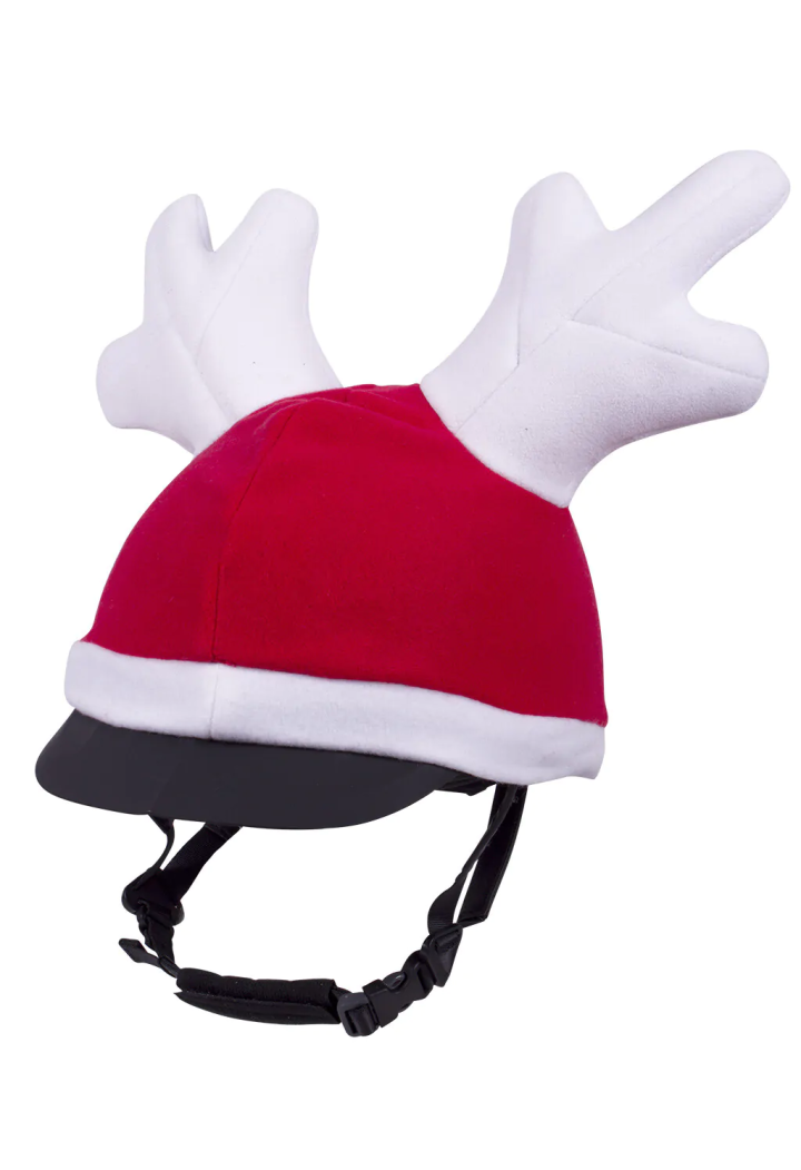 Cap su casco da equitazione QHP ReindeerChristmasHat