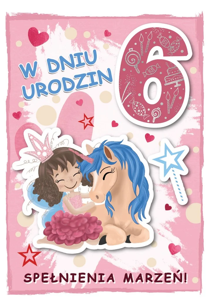 Biglietto di compleanno con busta ARMIN STYLE Urodziny 6
