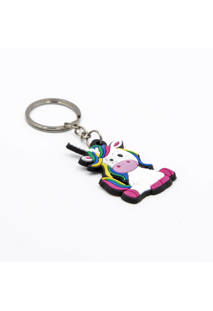 Portachiavi PZP gomma colorata unicorno