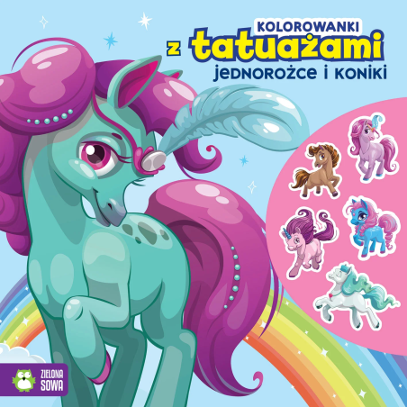 Pittura ZIELONA SOWA Unicorns e Koniki+tattoos