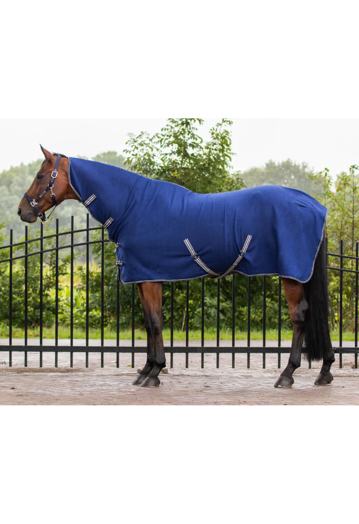 Coperta in pile QHP FleeceBasic con collo