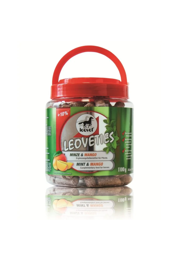Un trattamento per i cavalli LEOVET 1100g Mint&Mango