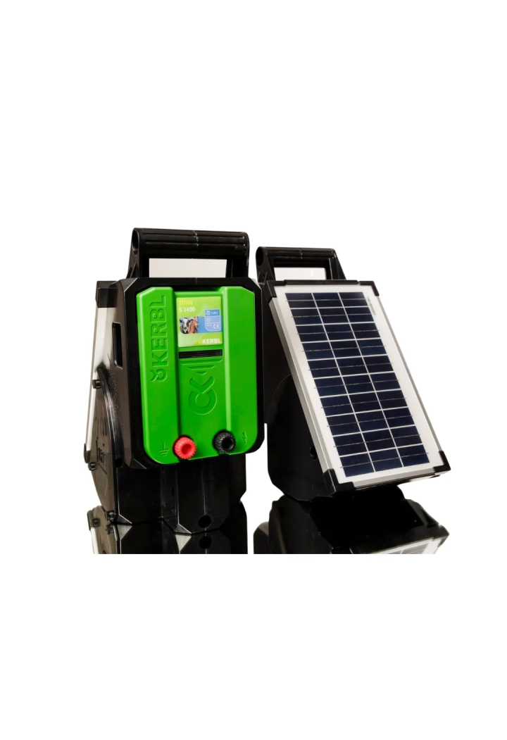 Elettrificatore per recinti solare KERBL TITAN S1400 1,4 J