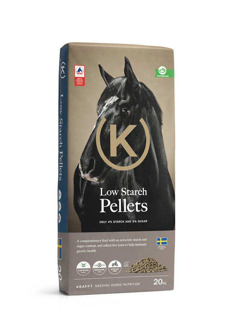 Alimentazione per cavalli di ulcera KRAFFT Low Starch Pellets 20kg