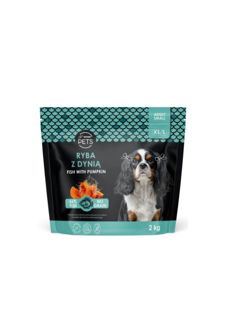 Crocchette per cani WOW!PETS Pesce/zucca PiesXSS 2kg