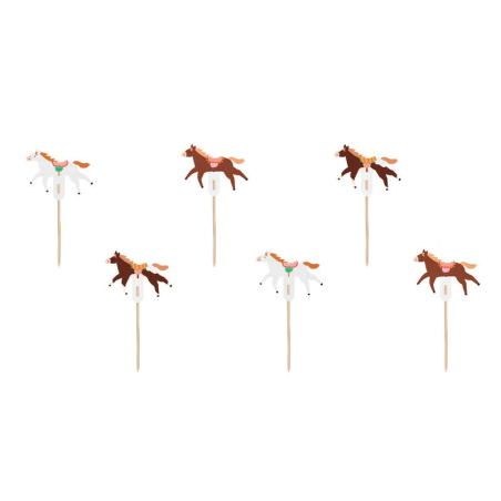 Pickers per torta PARTYDECO carta Konie 6 pcs