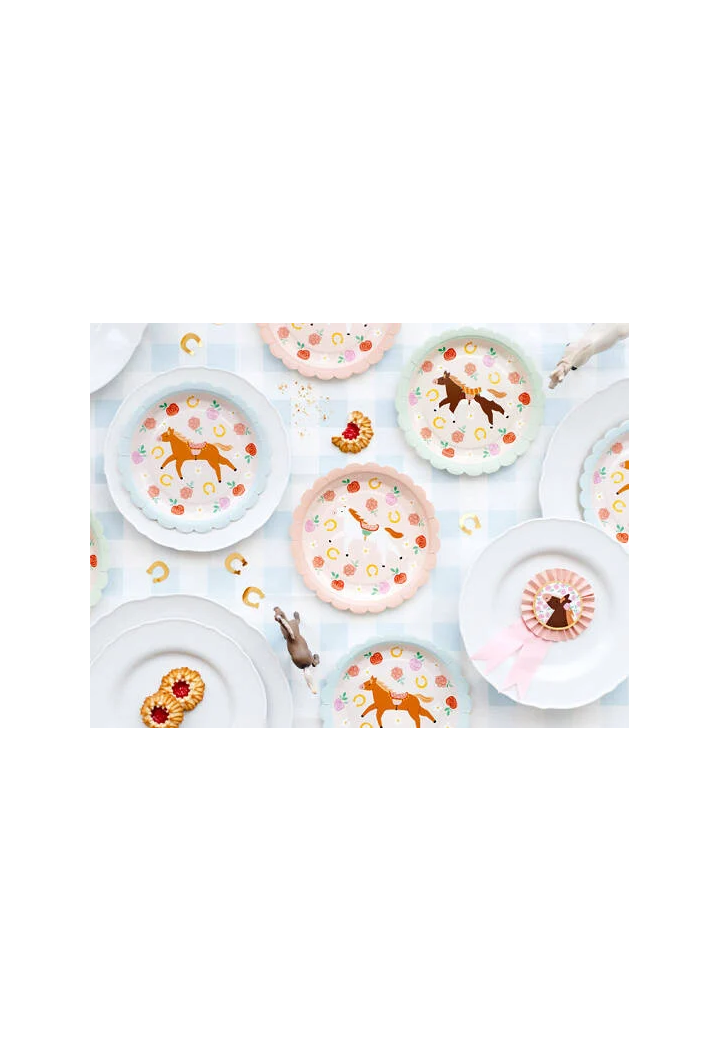 Piastre di carta PARTYDECO Cavallino 6 pc