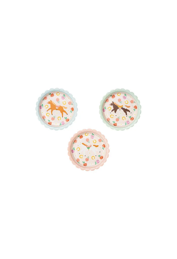 Piastre di carta PARTYDECO Cavallino 6 pc