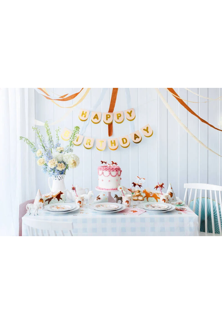 Piastre di carta PARTYDECO Cavallino 6 pc