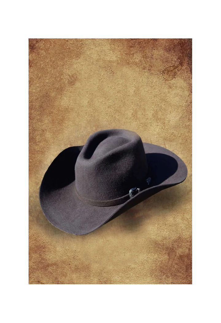 Cappello a fibbia WILDBILL feltro marrone scuro