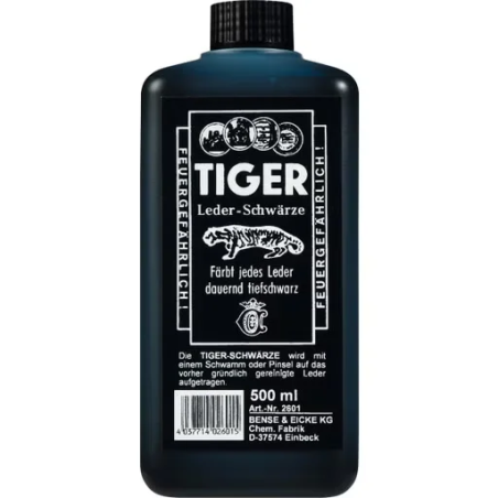 Incantesimo di vernice per cuoio. B&E Tigre in pelle nera 500ml