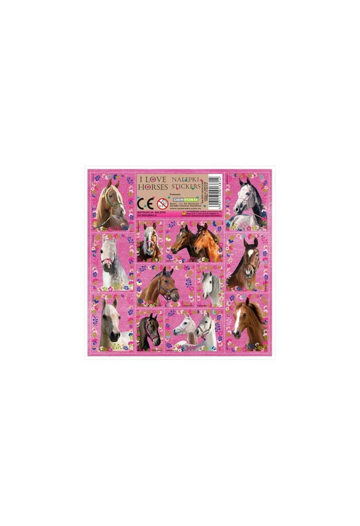 Adesivi DERFORM I Love Horses 16x16