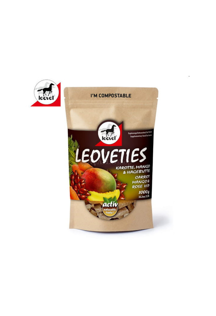 Un trattamento per cavalli LEOVET 1000g carota+mango+rose