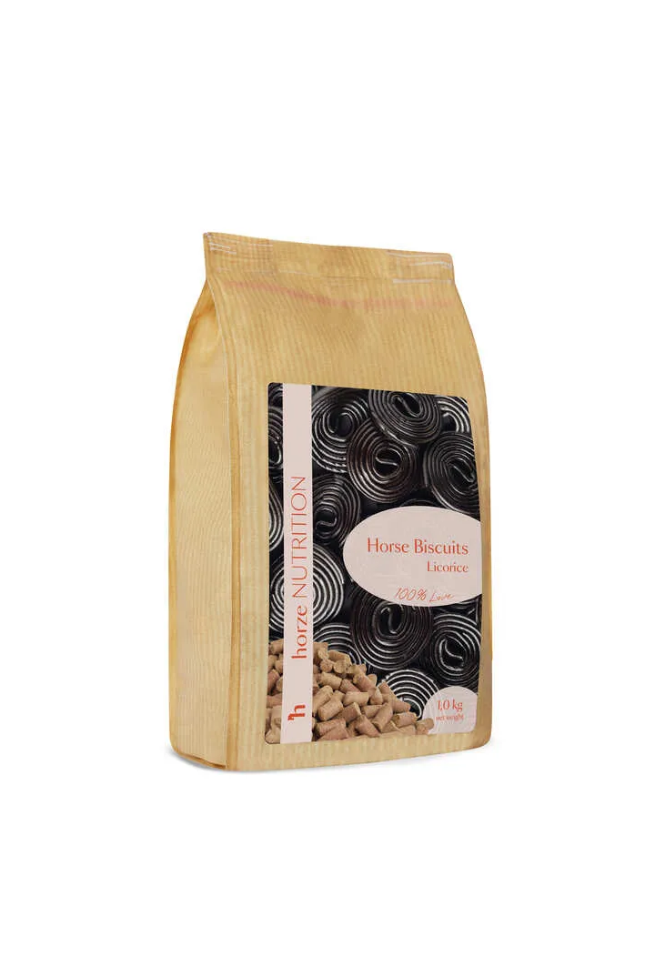 Un trattamento per cavalli HORZE Biscuits liquirizia 1kg