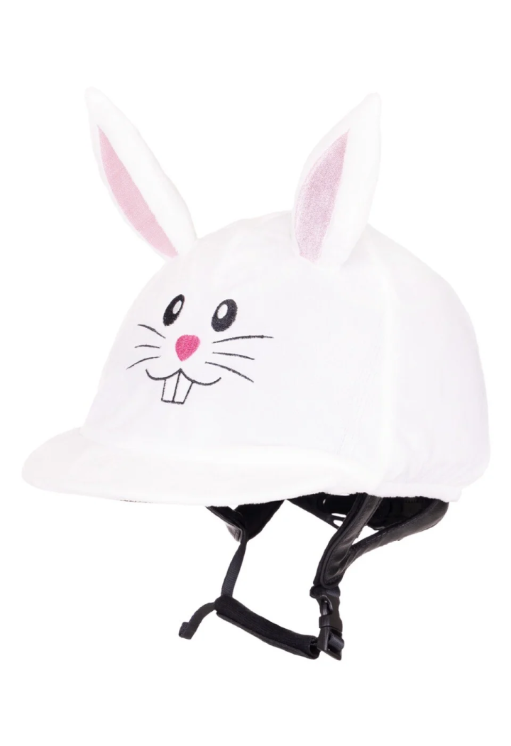 Cap su casco da equitazione QHP Coniglietta di Pasqua