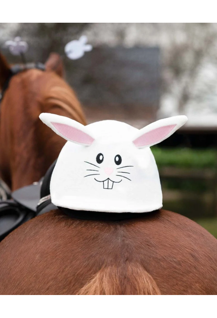 Cap su casco da equitazione QHP Coniglietta di Pasqua