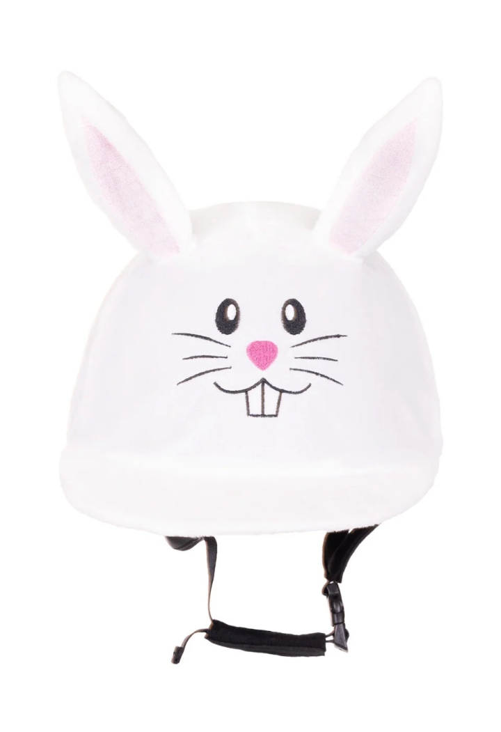 Cap su casco da equitazione QHP Coniglietta di Pasqua