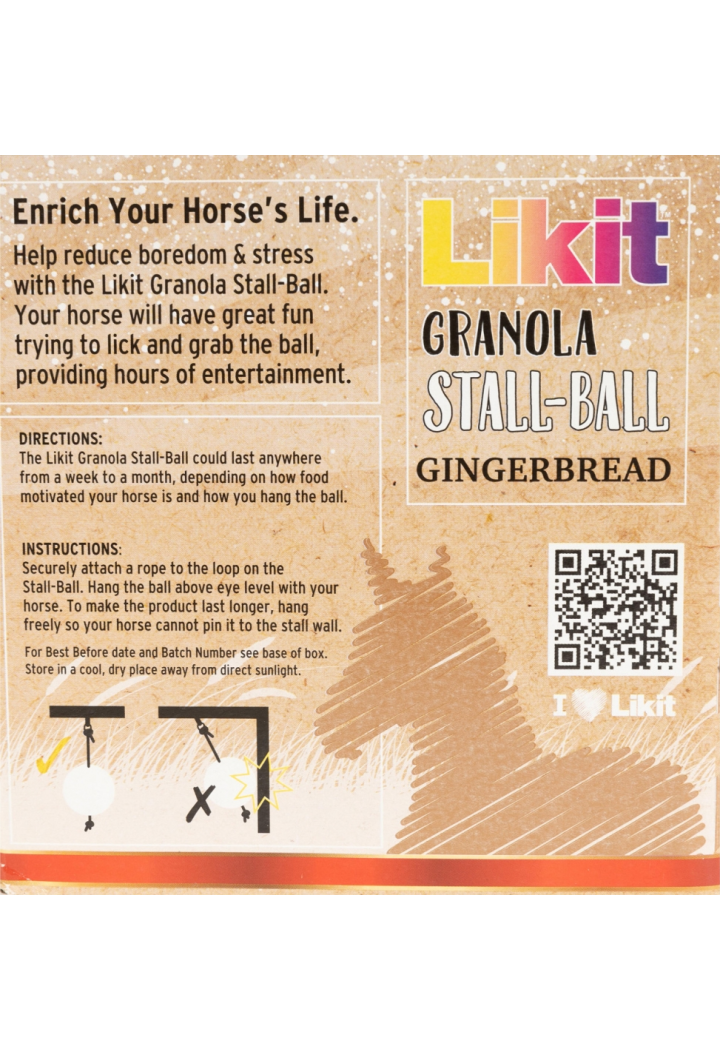 Blocco da leccare LIKIT Granola Stall Ball ginger.br 1,6kg