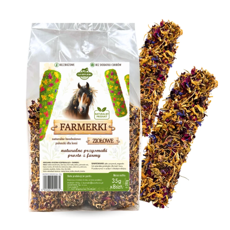 Dita a base di erbe per cavalli da fattoria SAMFARM 8 pcs